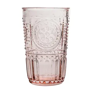 Romantic H Romantic Romantic Highball Glasses (Set of 4) Pink / 340