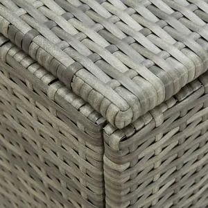 Berkfield Garden Storage Box Poly Rattan 180x90x75 cm Grey