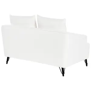 2 Seater Boucle Sofa White HOBRO