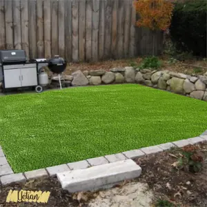 High Density Artificial Grass 25mm Pile Height, Natural Looking, Lawn Garden Fake Turf - 4m x 1m Green Roll