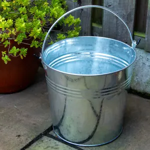 Apollo Gardening Silver Galvanised 14L Bucket