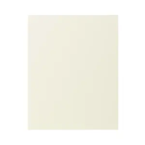 GoodHome Stevia Gloss cream slab Standard End panel (H)720mm (W)570mm