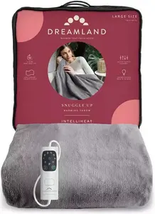 Dreamland 16707 Snuggle Up Large Heated Throw With 6 Heat Settings Grey Grey/Silver - New | Direct Vacuums