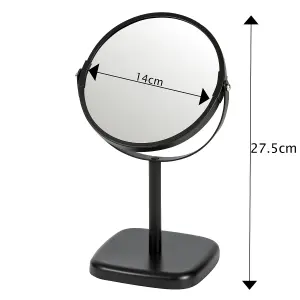 Showerdrape Capri Black 2x Magnifying Vanity Mirror