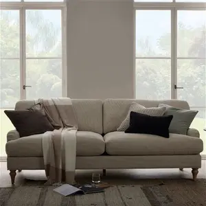 DUSK Hampshire 3 Seater Sofa - Beige - Textured Weave