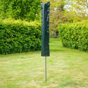 KCT Rotary Washing Line 4 Arm Outdoor Clothes 40m Drying Area With Ground Spike and Protective Cover