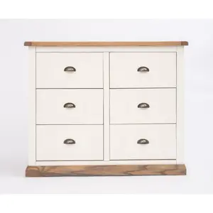 Tropea 6 Drawer Chest of Drawers Brass Cup Handle