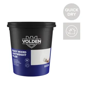 Volden Ready Mixed White Paste Ready to use Multi-purpose Filler, 600ml 260g