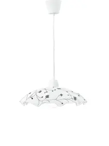 Luminosa ROOT Dome Pendant Ceiling Light White 42x30cm