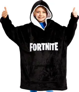 Fortnite Oversized Hoodie Blankets For Boys Fleece Extra Long Warm Wearable Hooded Poncho For Kids And Teens 14+, Gamers Gifts