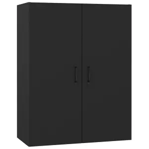 Berkfield Hanging Cabinet Black 69,5x34x90 cm Engineered Wood