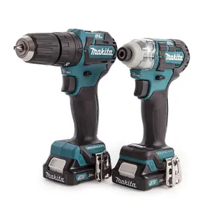 Makita CLX205AJ 12v 2 Piece Kit Brushless Combi Drill + Impact Driver + Makpac