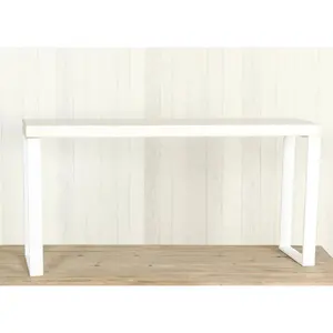 Armelle Wood Bench White / 46cm H x 92cm W x 24cm D