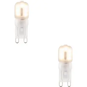 2 PACK Frosted PC G9 2W SMD LED Light Bulb - Non-dimmable Warm White - 200lm 3000k