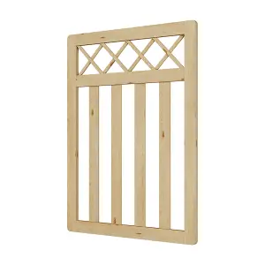 3x4ft Outdoor Cross Top Garden Wooden Gate Fence Patio Gate