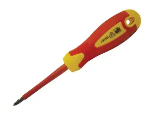 Faithfull  VDE Soft Grip Screwdriver Phillips Tip PH1 x 80mm FAISDVDEPH1