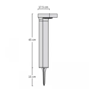 CGC JUNO Dark Grey Solar LED Post Light