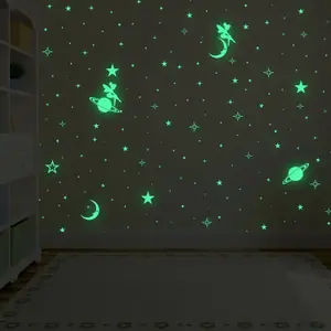 Walplus Mini Stickers Fairy Glow In The Dark Sky Wall Decals, Diy Art Home Nursery