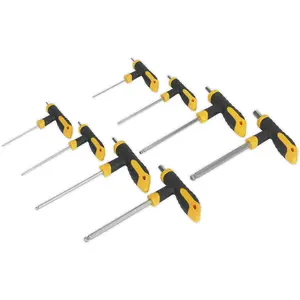 8 Piece T-Handle Ball-End Hex Key Set with Comfort Grip - 2mm to 10mm Sizes