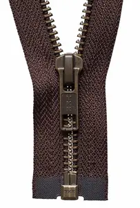 STRONG O/E ZIP 66CM - Strong Metal Tooth Open End Zip: 66cm: Brown - YKK