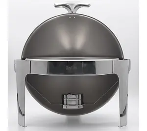 Quattro Round Roll Top Chafing Dish 6 Litre Stainless Steel