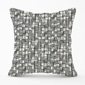 Irregular Sketched Block Textured Cushions 45cm x 45cm