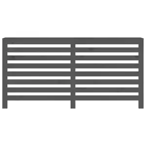 Radiator Cover Grey 169x19x84 cm Solid Wood Pine