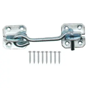 EAI Long Cabin Hook Strong Hold Back Gate or Door Hook Wire Pattern Steel - 100mm - Zinc