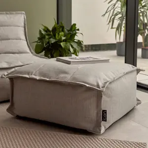 icon Dolce Indoor Outdoor Pouffe Footstool Grey Bean Bags