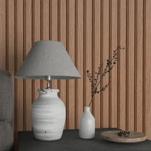 Galerie Industrial Effects Bronze Stripe Wood Panel Wallpaper Roll