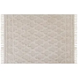 Cotton Area Rug 160 x 230 cm Beige SULUOVA