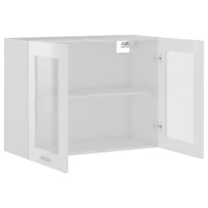 Eliotte Wall Mounted Display Cabinet Gloss White