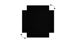 ALLboards 90x60cm Black chalk magnetic panel - black frameless chalk board