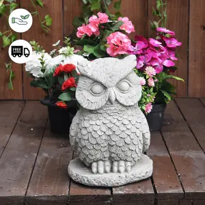 Stone Owl small garden ornament