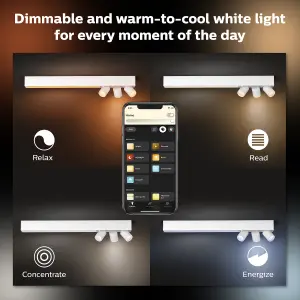 Philips Hue White and Colour Ambiance Centris 3-spot ceiling light White