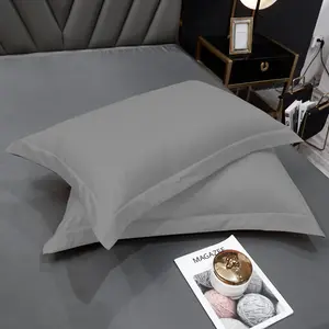 100% Egyptian Cotton 400 Thread Count Silver Oxford Pillowcase Set