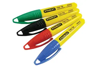 STANLEY 1-47-329 Mini Fine Tip Marker, Mixed Colours (Tub 72) STA147329