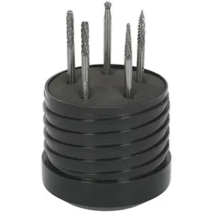 5 PACK - 3mm Micro Carbide Burr Bits Set - VARIOUS HEADS - Rotary Metal Cutter