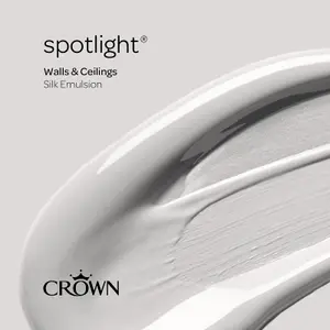 Crown Walls & Ceilings Silk Emulsion Paint Spotlight - 5L