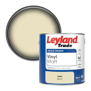 Leyland Trade Vinyl Matt Walls & Ceilings Emulsion Paint Soleil (PPG12-27) 2.5L