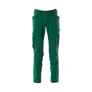 Mascot Accelerate Stretch Trousers with Kneepad Pockets - Green   (34.5) (Leg Length - Long)