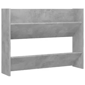 Berkfield Wall Shoe Cabinet Concrete Grey 80x18x60 cm Engineered Wood