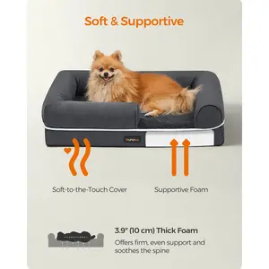 Polyester Pet Bed Dark Grey