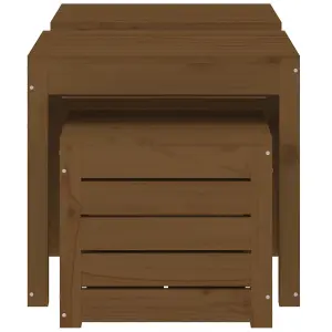 Berkfield 3 Piece Garden Box Set Honey Brown Solid Wood Pine