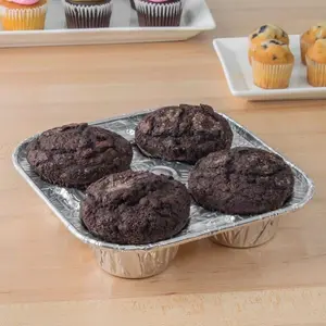 Pack Of 40 Muffin Bun Tray Pans Ideal For Baking Muffins Cupcakes Aluminium Foil Suitable For Fridge Freezer & Oven