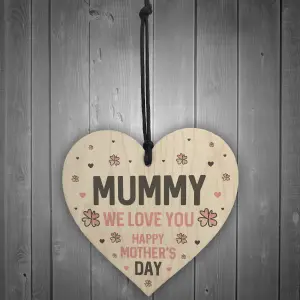 Mothers Day Gift for Mummy Wooden Heart Gift For Her Thank You Keepsake