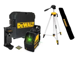 Dewalt DW088CG Green Cross Line Laser Level Self Levelling + Bracket Tripod +Bag