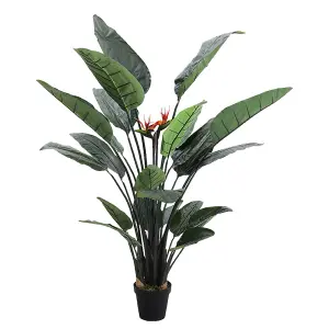 Artificial Plant Fake Potted Bird of Paradise Palm Tree in Black Pot 180 cm