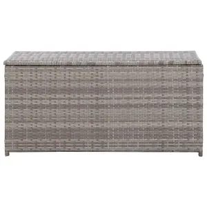 Berkfield Garden Storage Box Poly Rattan 100x50x50 cm Grey