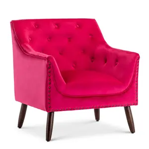 Velvet Pink Franca Accent Chair